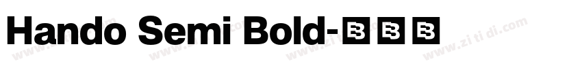 Hando Semi Bold字体转换
